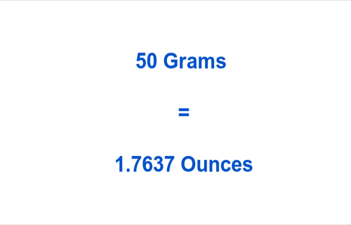 how many ounces is 50 g